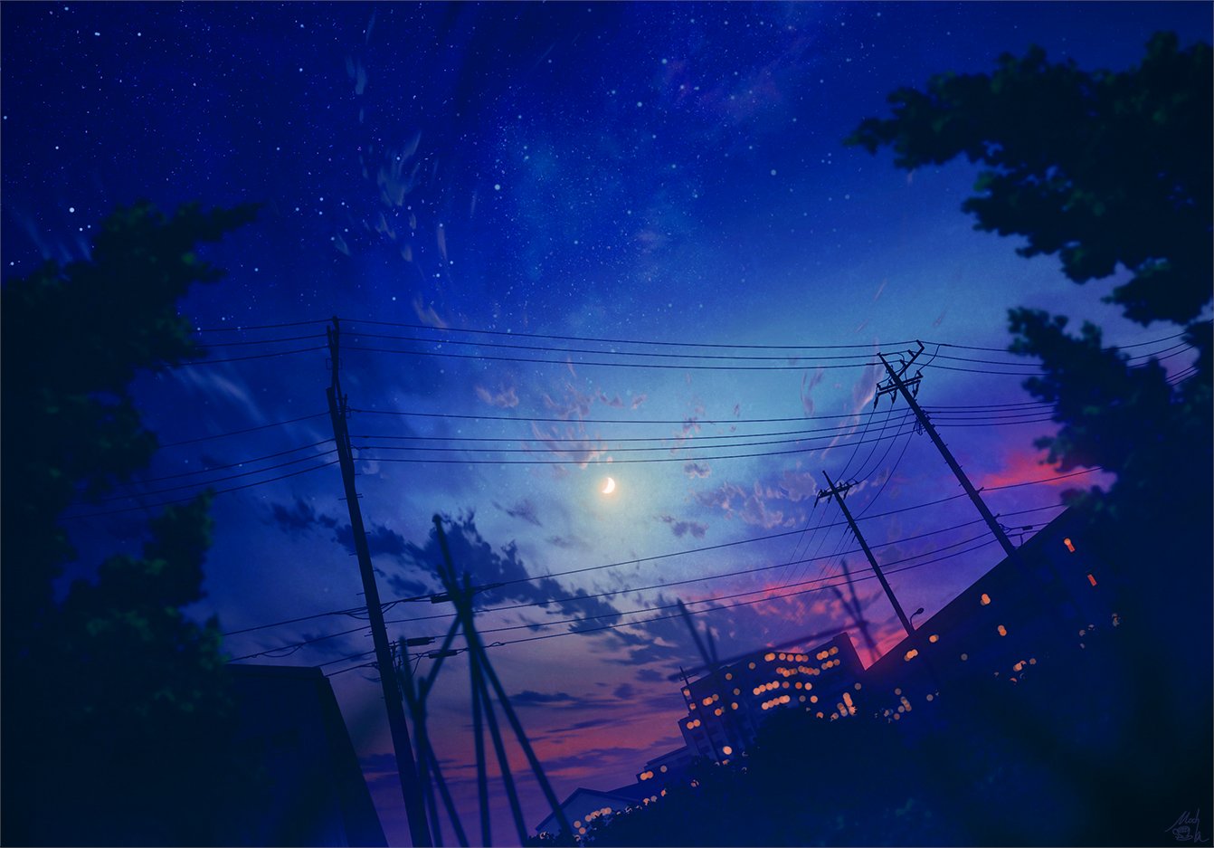 Mocha １日目東 A34a 風景イラスト 月と星 T Co Ecuwnpwshn Twitter