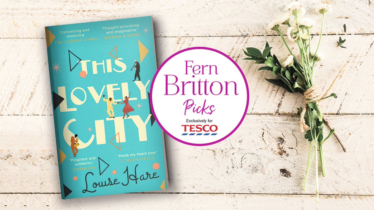 HQstories's tweet photo. We're so excited that #ThisLovelyCity has been chosen by @Fern_Britton as a #FernsPicks this month!
Pick up your copy of the atmospheric, thoughtful and compelling debut novel by @LouRHare from @Tesco today!🎷 https://t.co/z7XQEqyFoa