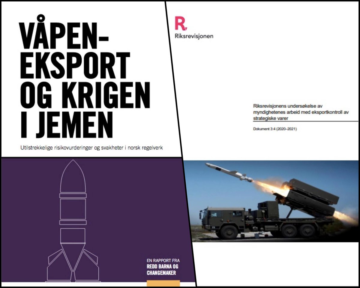 For dårlig kontroll, sier Riksrevisjonen, <a href="/ReddBarna/">Redd Barna</a>, <a href="/ChangemakerNor/">Changemaker</a> og <a href="/KirkensNodhjelp/">Kirkens Nødhjelp</a> m.fl. Krigen i Jemen må ta slutt, sier Joe Biden. Hva nå med norsk eksport av militært materiell til Emiratene? global.no/nyheter/dybdea…