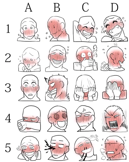 call out an expression+one of the Barrowdale bbs and I'll draw them ? template by deeppinkman on tumblr 

my characters R-&gt;L: Biscotti, Basil, Miso, Tonkotsu, Xiao Long Bao 