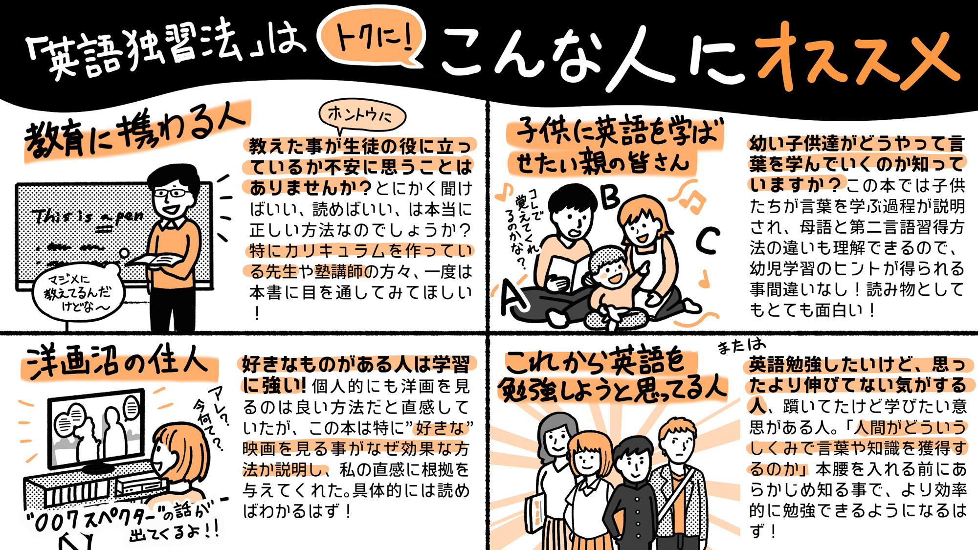 マユ コロナ帰国 通販中 On Twitter 英語独習法 は基本的には英語 を勉強する人のみならず 全ての学ぶ人に読んで欲しいのですが それだと漠然としてるので 特にどんな人に読んで欲しいのか絞ってみました これは すぐに英語がペラペラになる ための本でなく