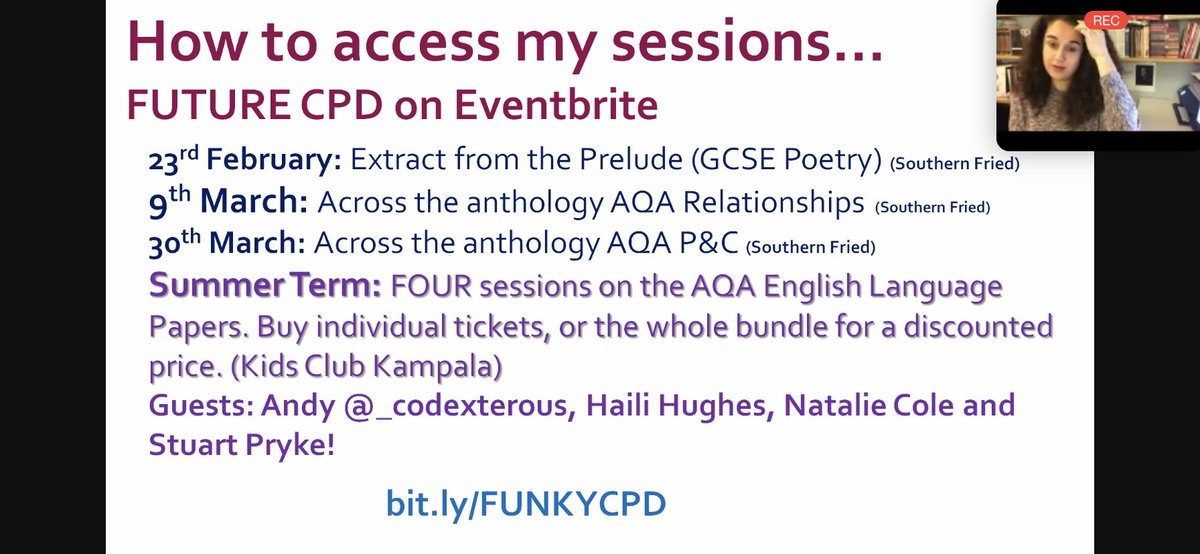 A brilliant CPD session last night with the wonderful @FunkyPedagogy! Looking forward to the next ones! Thank you 🙏 #cpd #englishteaching #englishliterature