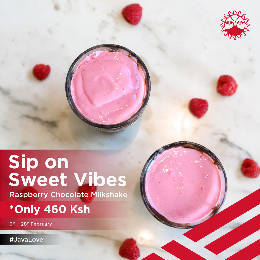 javahouseafrica's tweet photo. Treat your friends, family and/or better half this Valentine's week to our brand new Raspberry Chocolate Milkshake. Sip on sweet vibes all week & for the rest of the month. It's rich, thick and just as delicious as it looks. Available at all Java stores. #JavaValentines ❤️ https://t.co/ZUMNhItBWU
