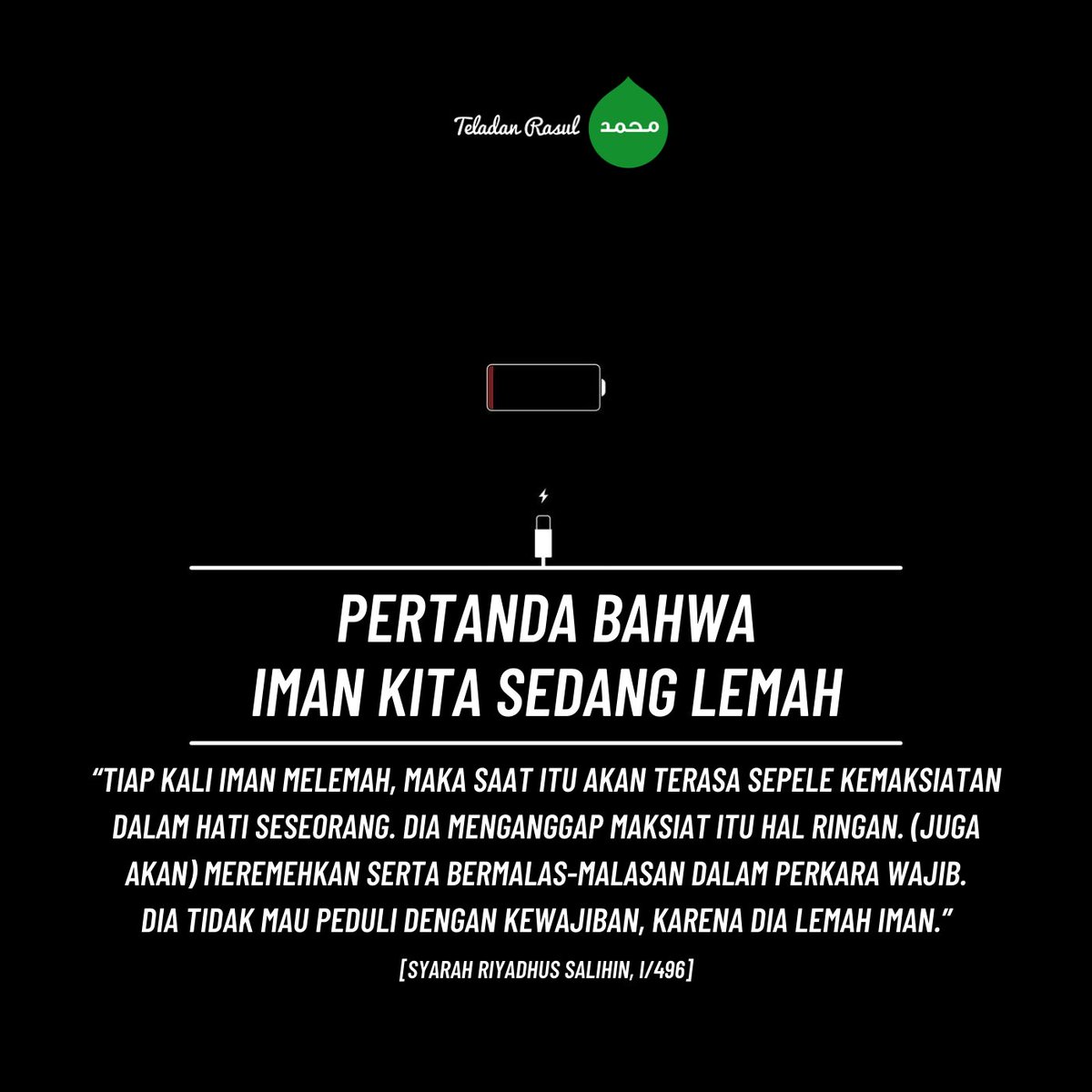 TeladanRasul's tweet photo. Mudah-mudahan jadi pengingat untuk segera bangkit menguatkan iman #TeladanRasul https://t.co/hYZinGsgOU