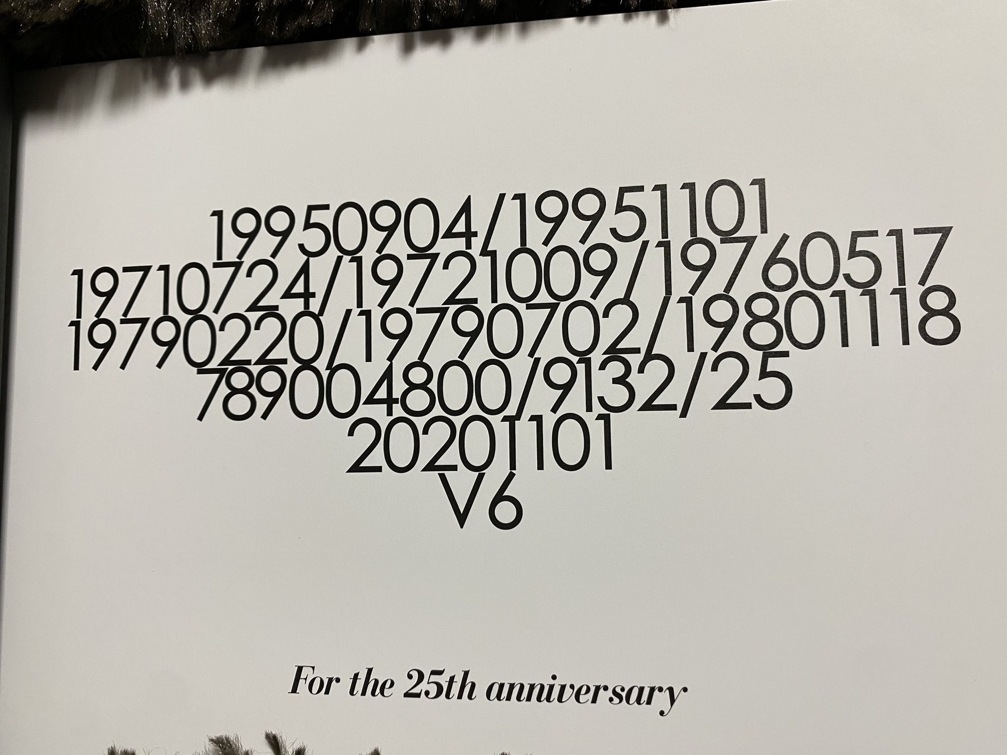 V6 For the 25th anniversary ビジュアルブック