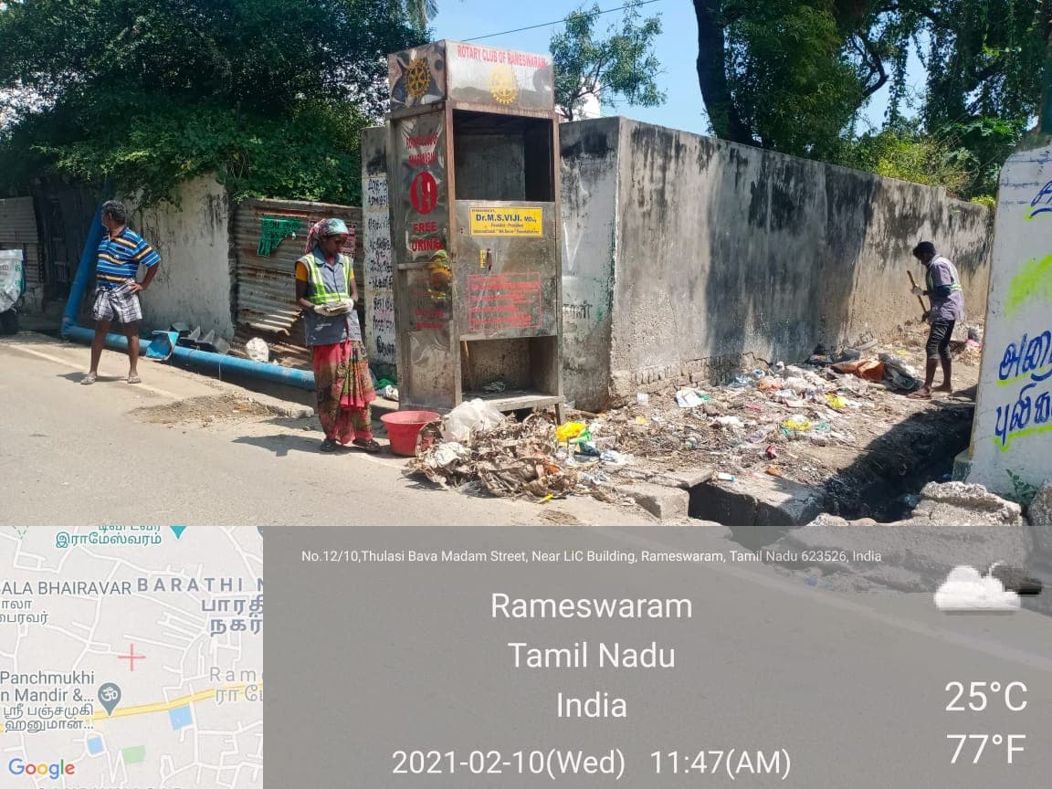 RameswaramMpty's tweet photo. @SwachhBharatGov Activities like road sweeping and garbage removal were conducted as a part of a morning cleanliness drive organized by Rameswaram Municipal Corporation to maintain clean and healthy surroundings in the city. #MyCleanIndia #SwachhSurveshan2021 https://t.co/VNwo0uef2n
