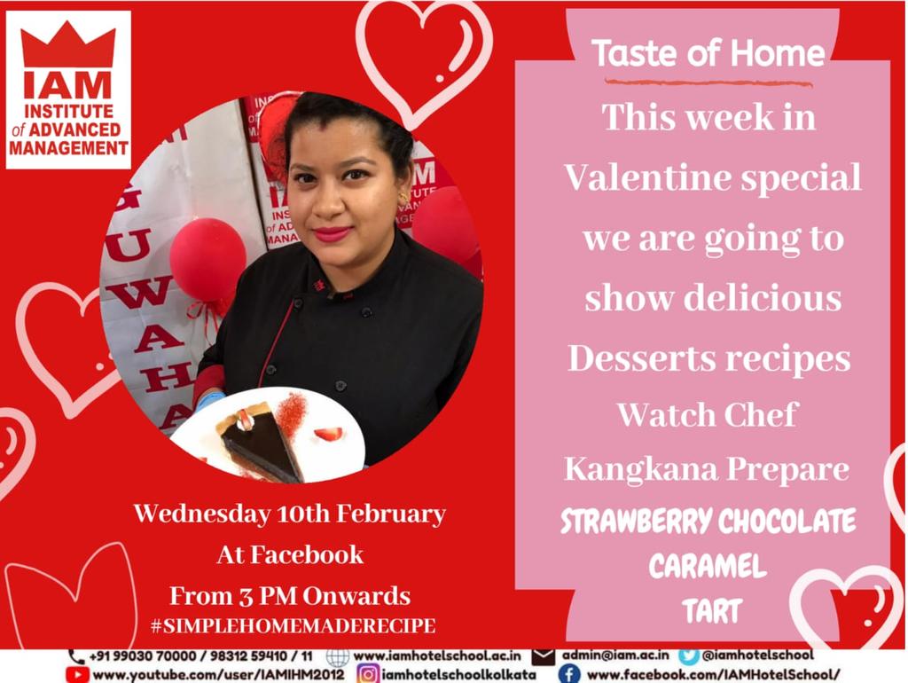 iamihmghy's tweet photo. A tart filled with Strawberry Chocolate and Caramel
#IAMChef Kangkana Phukan will show you this V Day special recipe
today at 3pm
https://t.co/FXYC0TBMPR
#SimpleHomemadeRecipe
#Valetinesday
@subornobose @MaitreyeeChaud1
#IAMGuwahati #IAMstudent #IAMteam #IAMKolkata https://t.co/1wq2RQaqc3