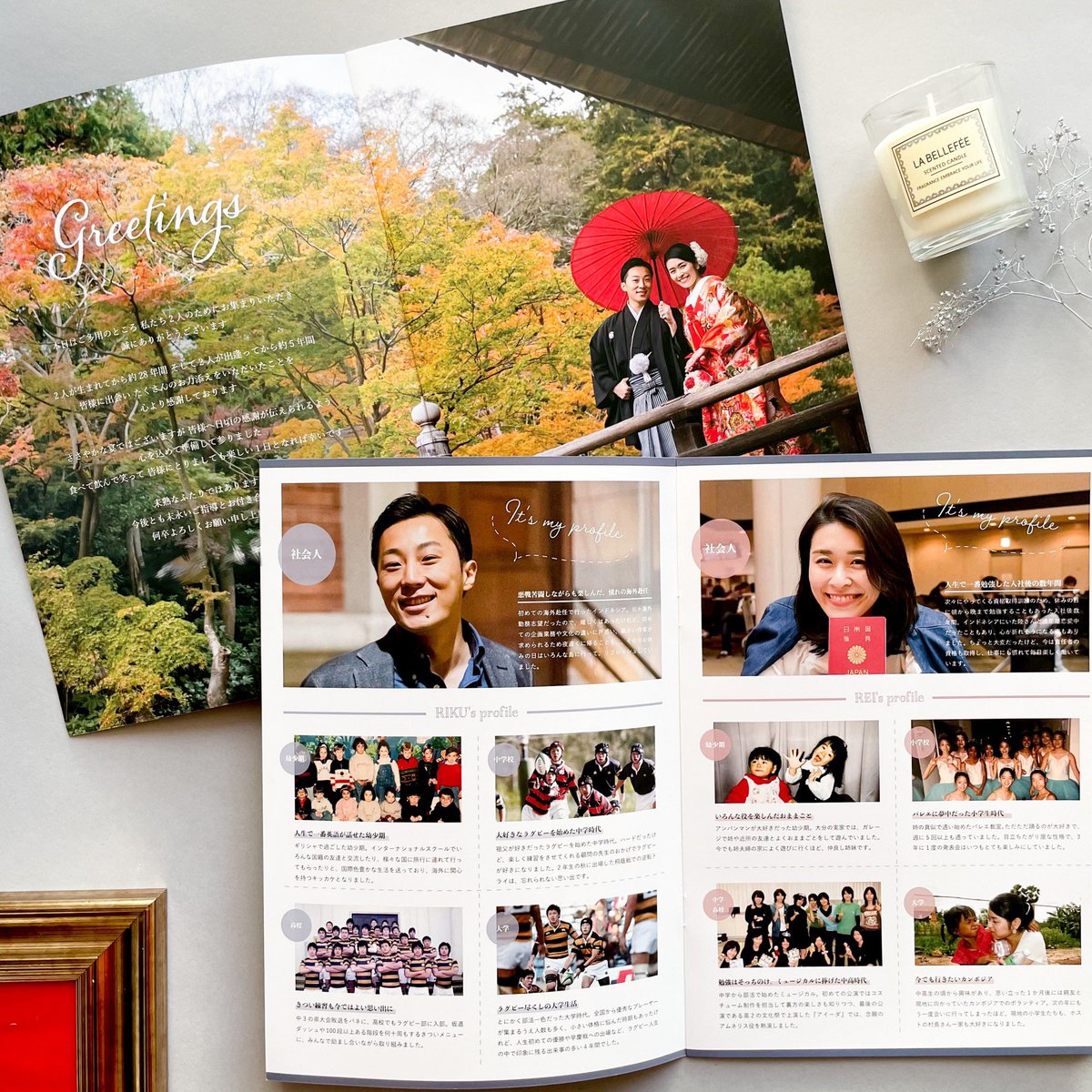 Hoshino_Rina_'s tweet image. 旅行好きカップルのプロフィールブックを製作しました。挙式だけではなかなか使いきれない前撮り写真を活かせるのもプロフィールブックの良さですね☺️☺️
#profilebook #wedding #Aimerdesign