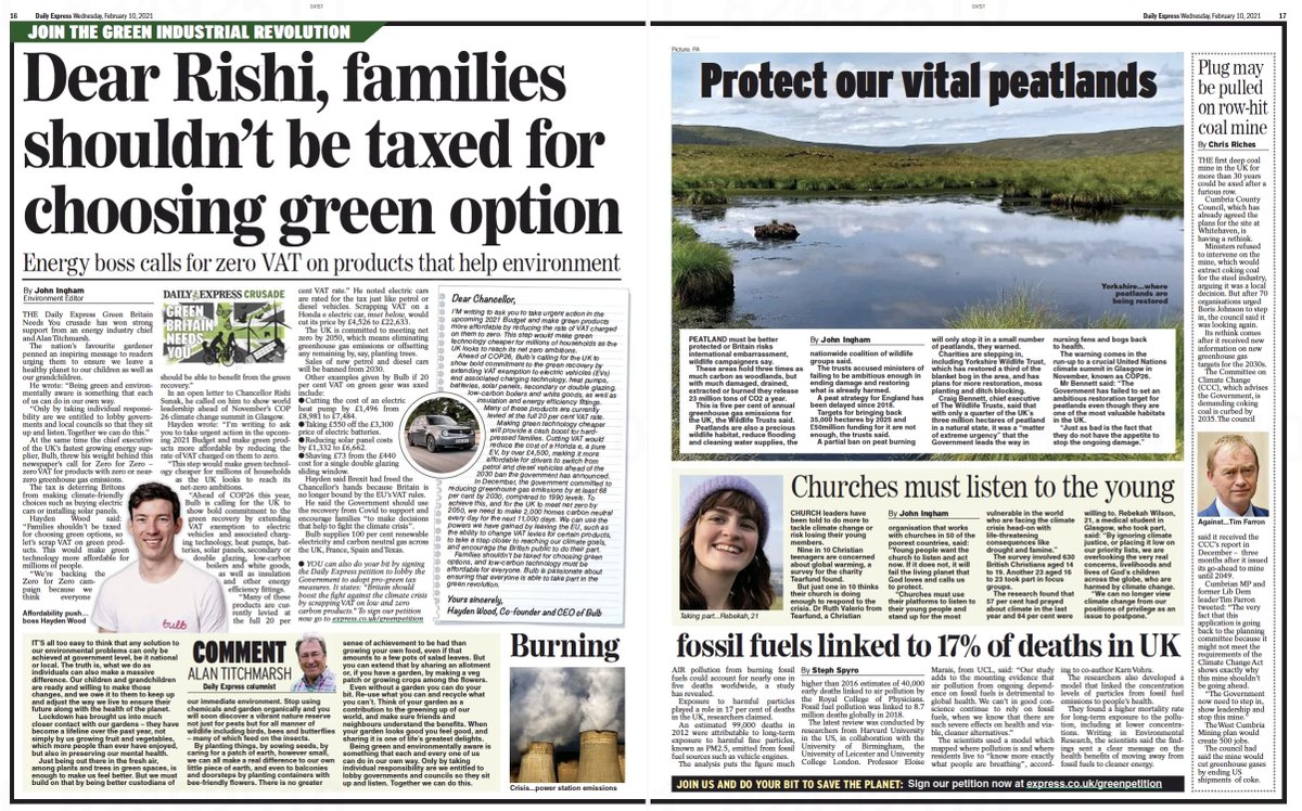 Here's Day Three of the Daily Express's new "Green Britain Needs You" campaign...