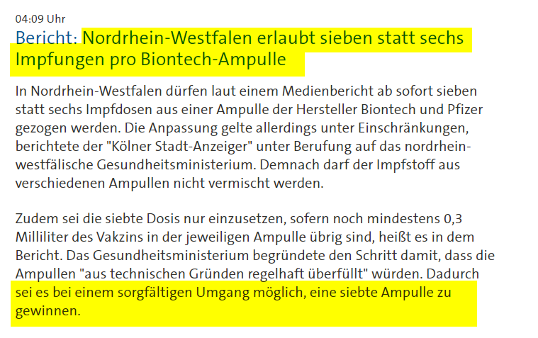 WatchTagesschau's tweet photo. Wo kommt denn jetzt auf einmal die siebente Ampulle her? Hat sich die eine Ampulle versechsfacht,  @Tagesschau? @Biontech_group?
#Tagesschau #Corona #Covid19 #Biontech https://t.co/Di4qTMLvZz
