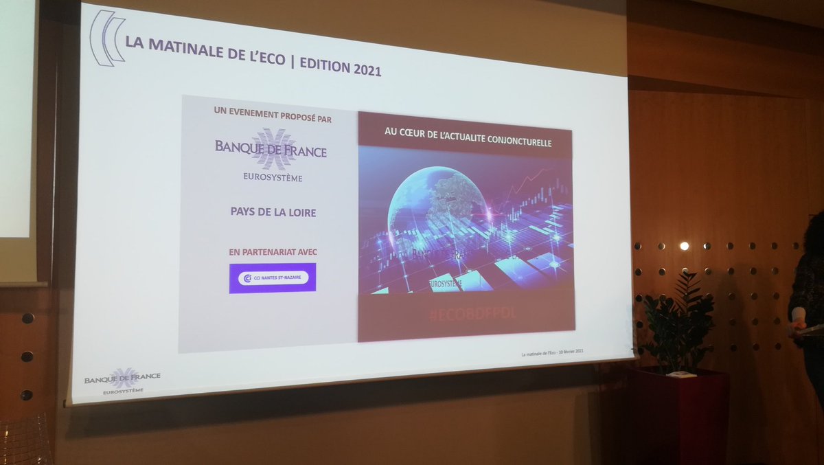 CCINantes's tweet photo. [#ECOBDFPDL] C'est parti pour la Matinale de l'éco by @banquedefrance avec @CCINantes.
Analyse de la conjoncture eco en PDL et en Loire-Atlantique 📈.

Introduction par @Prefet44 sur les dispositifs de soutien aux entreprises. 

À suivre 👉https://t.co/f9TouPuDpD https://t.co/GTWdgiBcg2