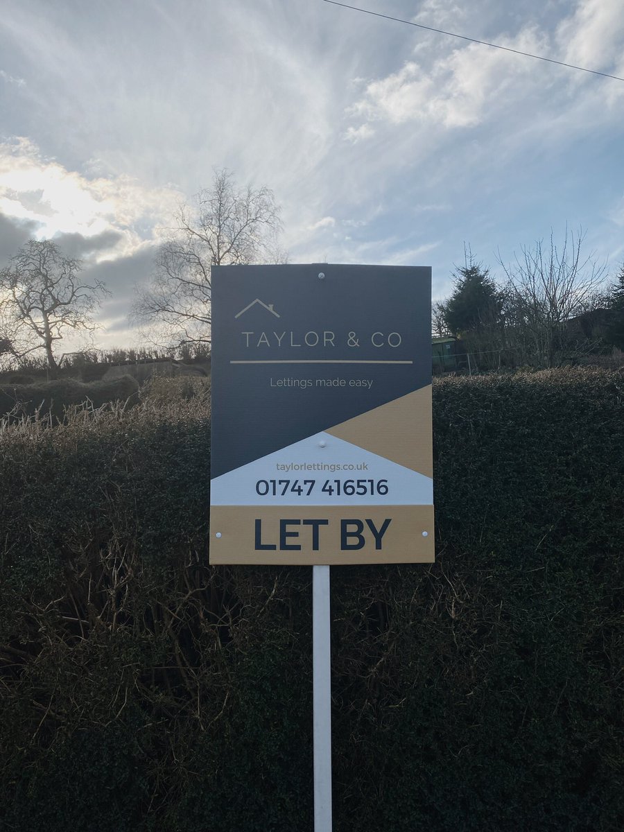 TCoLettings's tweet photo. We’ve had Let-By boards springing up all over the place this week! 🪧 
 
Currently, there is an almost unprecedented demand from tenants. Two of our properties have been let this week and it’s only Wednesday! 
 
📞 01747 416 516
 
🏡 https://t.co/6nM86FNAJW https://t.co/xr5SojYnCp