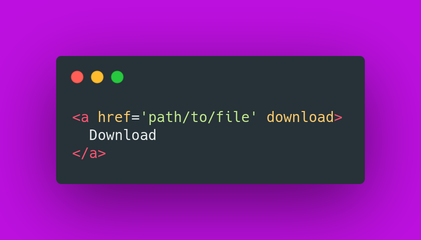 denicmarko's tweet image. HTML tip:
You can use the `download` attribute in your links to download the file instead of navigating to it.