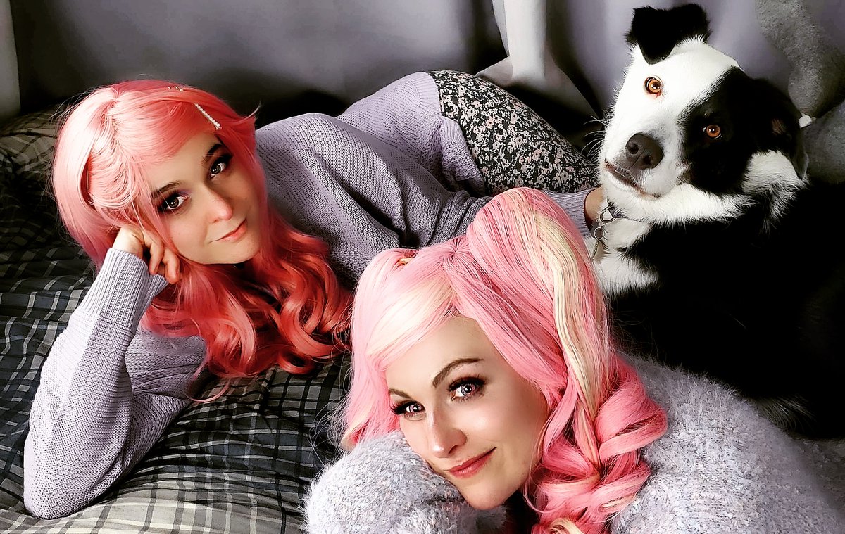 CuteFluence's tweet photo. What a sweet boy we have with us <3 bet you wish you were here ;)  #cutedogs #cute #waifus #artistsoninstagram #artistsontwitter #pinkaesthetic #pinkhair https://t.co/E7rBrI5yCF