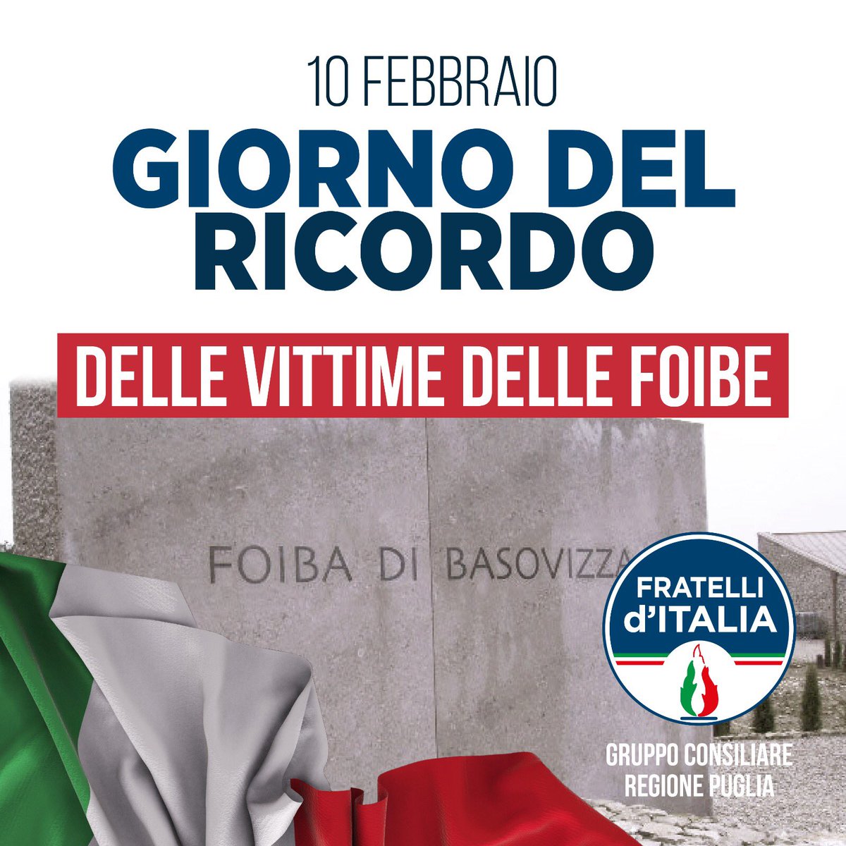Loro negavano che fosse accaduto. Qualcuno negherà ancora.Oggi, nel #GiornodelRicordo, noi omaggiamo gli italiani uccisi dal maresciallo Tito e dal suo disegno di pulizia etnica. Oggi siamo tutti istriani, dalmati, fiumani.Oggi siamo tutti italiani #iononscordo #foibe #10febbraio