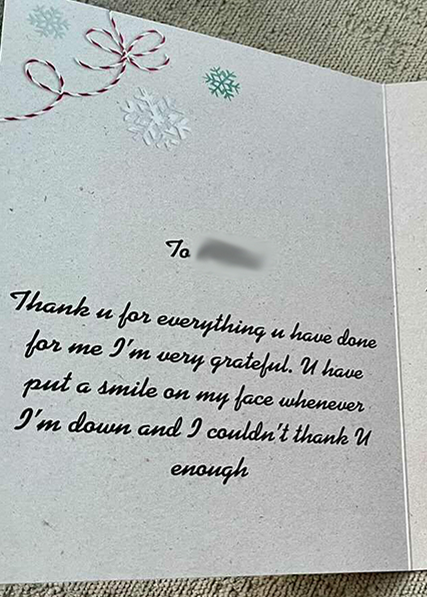 BlueSkyFoster's tweet photo. One of our #FosterCarers received this wonderful card over and our heart has melted πIt's amazing to see #FosterCarers making a difference to young people. #FosteringFebruary https://t.co/RZNRxqC8c3