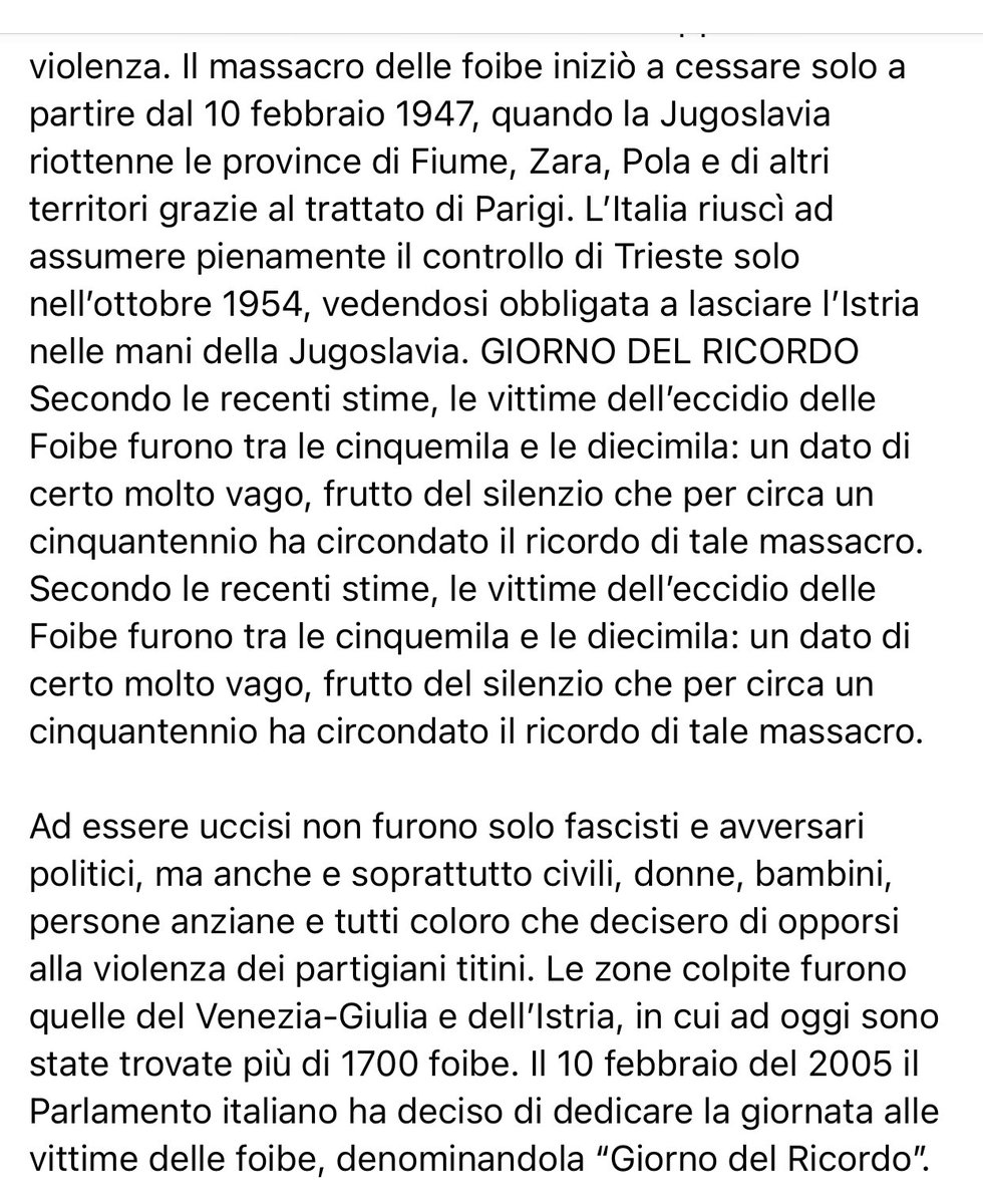 GalluraC's tweet photo. *** IL GIORNO DEL RICORDO - LE FOIBE *** (Il silenzio che nascose il dramma) #pernondimenticare #ricordi #dramma #criminicontrolumanità #assassinii #guerra #giornodelricordo #foibe #veneziagiulia https://t.co/9dge9nRelj