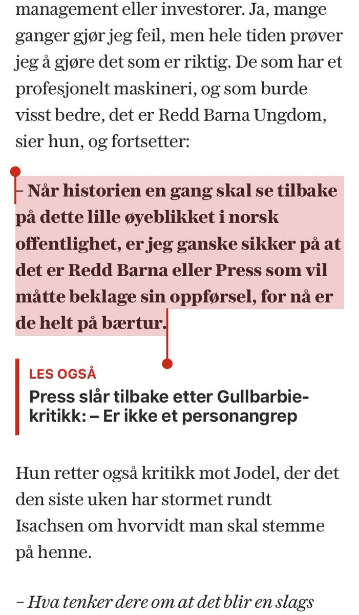#Gullbarbie 
Hva skal vi beklage for? At 9000 barn og unge har nominert Sophie Elise AS de siste fire årene? At 14 000 barn og unge har stemt frem bedriften som vinner? Tallene er tydelig barn og unge er lei av at de bruker kropp og sex i reklamer for å selge produkter 1/2