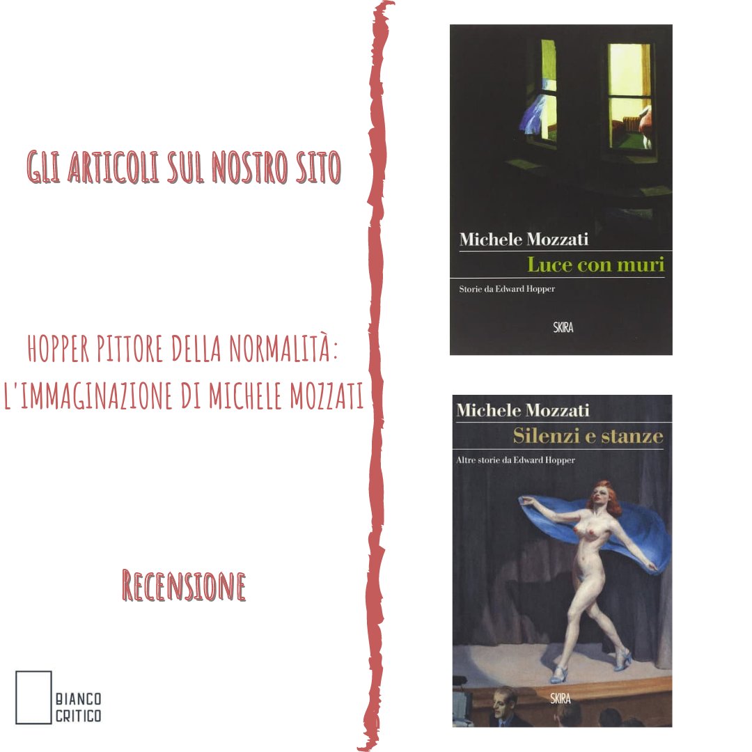 🔴 Nuova recensione sul nostro sito!

"Hopper pittore della normalità: l'immaginazione di #MicheleMozzati" a cura di <a href="/FAttiani/">Francesca Attiani</a>

<a href="/SkiraEditore/">Skira editore</a>

➡️biancocritico.wordpress.com/2021/02/10/hop…