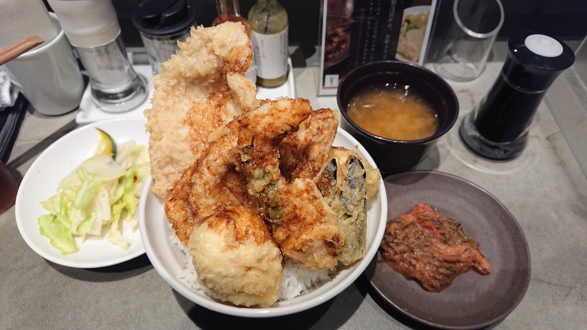 Ymhroykt ヤマヒロ 博多天ぷら たかお 竹芝 肉天丼 大 昨日のランチは 東京ポートシティ竹芝 内にある此方で 肉天丼 の大盛りを戴きました 博多天ぷらたかお 竹芝 竹芝グルメ 竹芝ランチ 東京ポートシティ竹芝 肉天丼 天ぷら