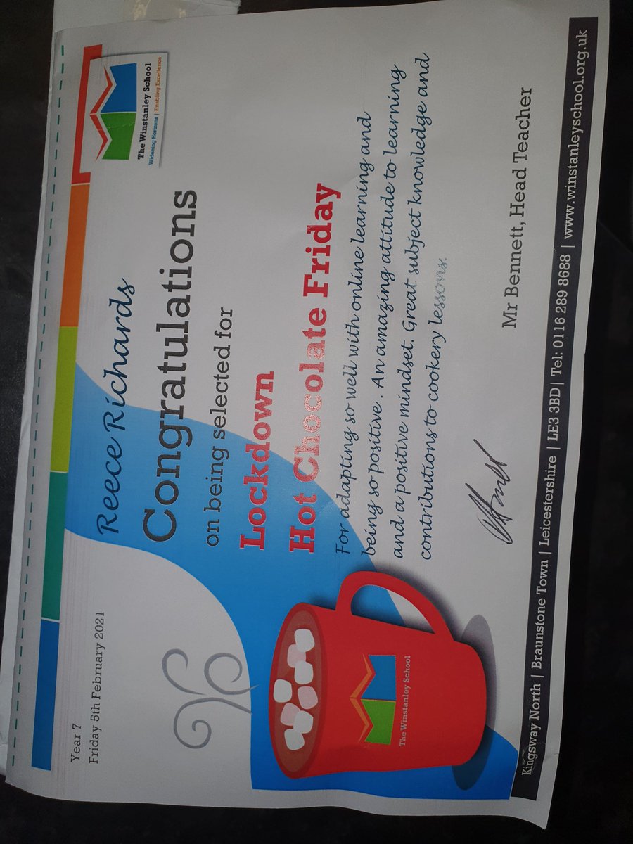 Natkylereecemia's tweet photo. Well done reece so proud of you #winstanleyschool #shine https://t.co/8IfT1xMcFh