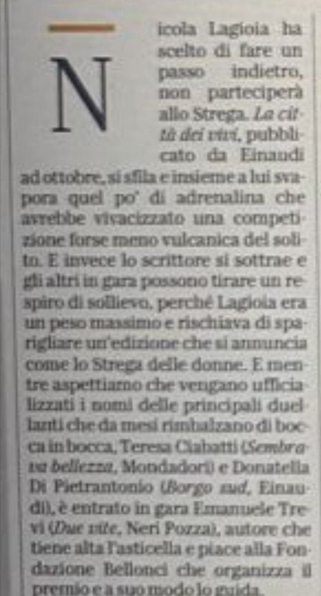 KelleddaMurgia's tweet image. Meno male che c'è un maschio a "tenere alta l'asticella", sennò era solo lo "Strega delle donne". Che sollievo, eh. #lasticella