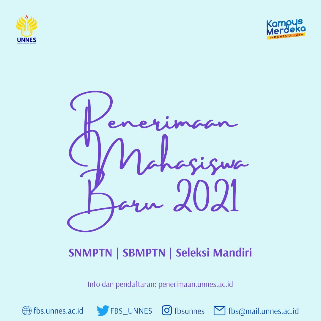 Pendaftaran mandiri unnes 2021