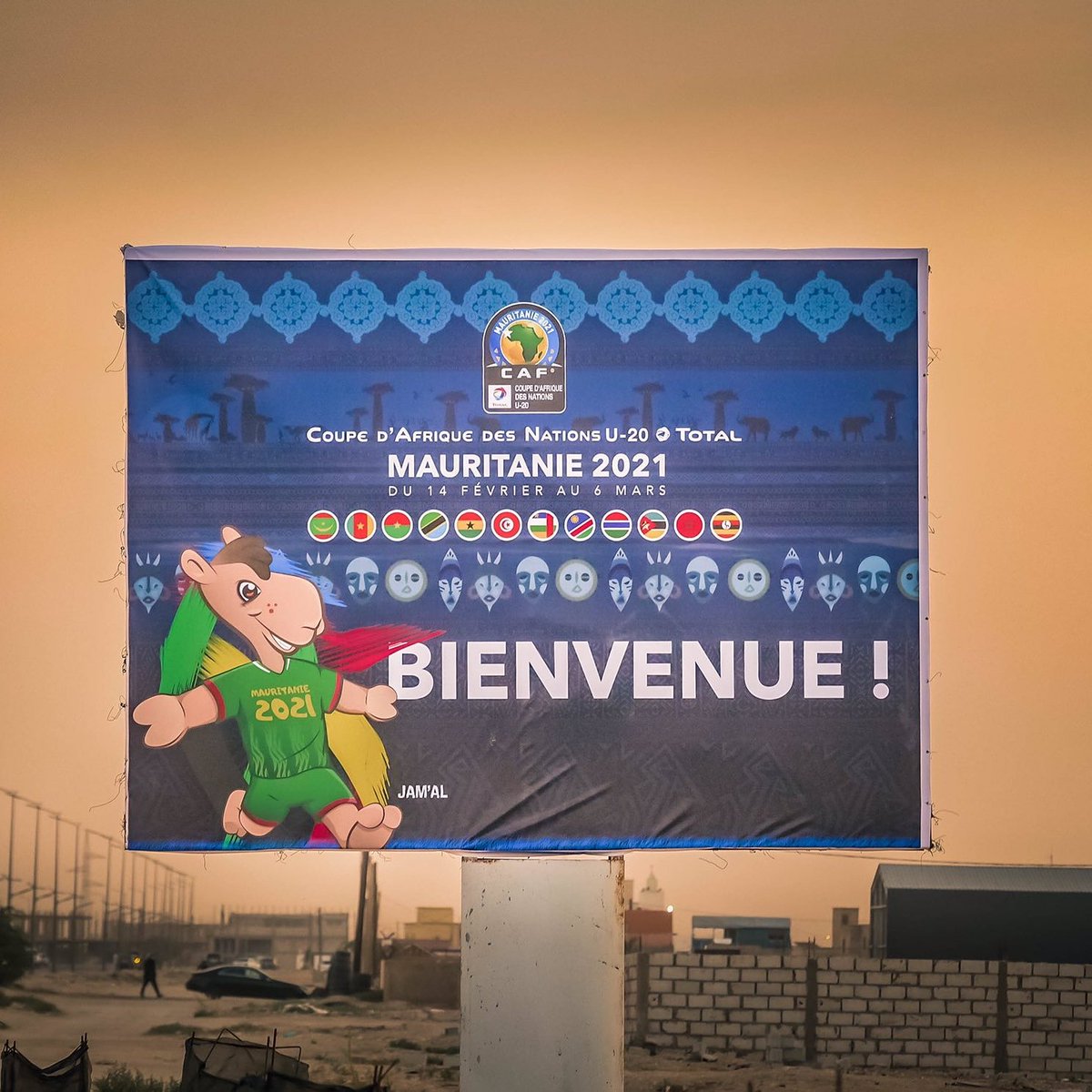 Official_NFA's tweet photo. Good morning from Mauritania.. It's our flag being up there for the very first time for us😊🇳🇦
#RememberOurNames
#U20AFCON
Photo:Contributed https://t.co/OoR1IRW2IM