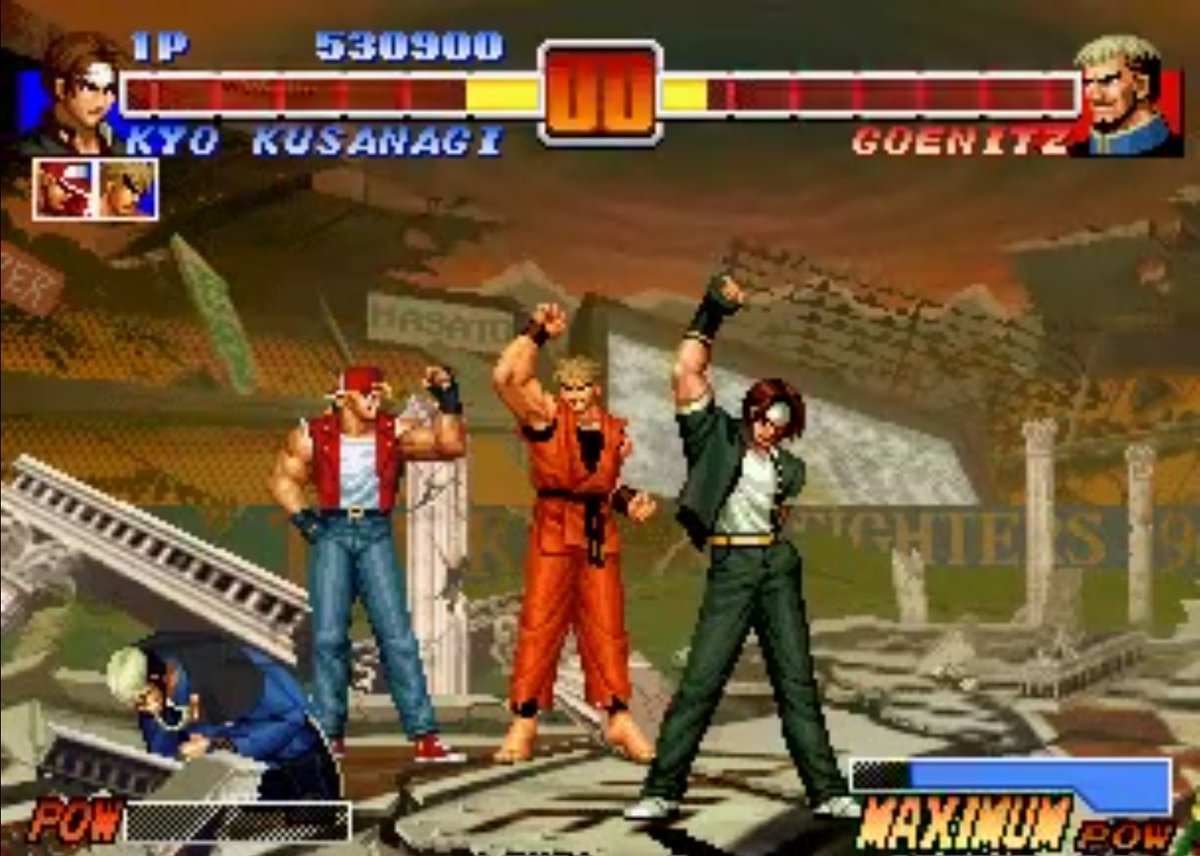 ＳＮＫヒーローズ。
一斉ガッツポーズ９６。