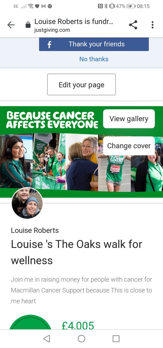 LouiseR04441620's tweet photo. We did it! We reached the £4000 mark over night by day number 6. Huge thank you to all that retweet Ed @simonkidwell @ceotlflp @AlisonMPeacock @RaeSnape @HappyHead74 https://t.co/Zyglg6JxRx