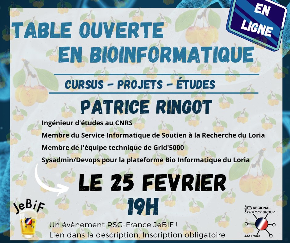 [ TOBirtuelle ]

📌 Le 25 Février viens découvrir le côté administrateur système de la bioinformatique !

Lien : jebif.fr/fr/events/tabl…

#bioinfo #TOBirtuelle