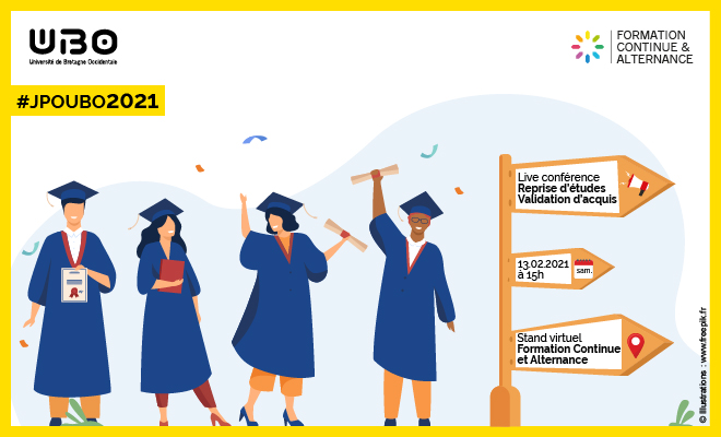 sufcaUBO's tweet photo. 🤔 #VAE, #reprisedétudes... découvrez les possibilités d'obtenir un #diplôme de l’enseignement supérieur en #formationcontinue à l'@UBO_UnivBrest
🗓 Live conférence en ligne 👉 13.02.21 à 15h
📍 Stand virtuel Formation Continue et Alternance
+ d’infos ➡️https://t.co/U6vn2Dv1l5 https://t.co/jekrjZ7x21
