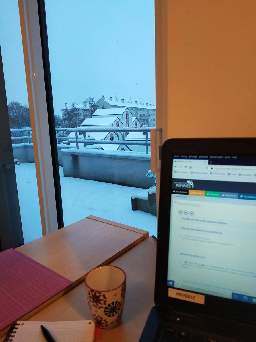 Bureau avec vue ce matin ! ❄️✨
#rennes #neige #neigebretagne #teletravail
