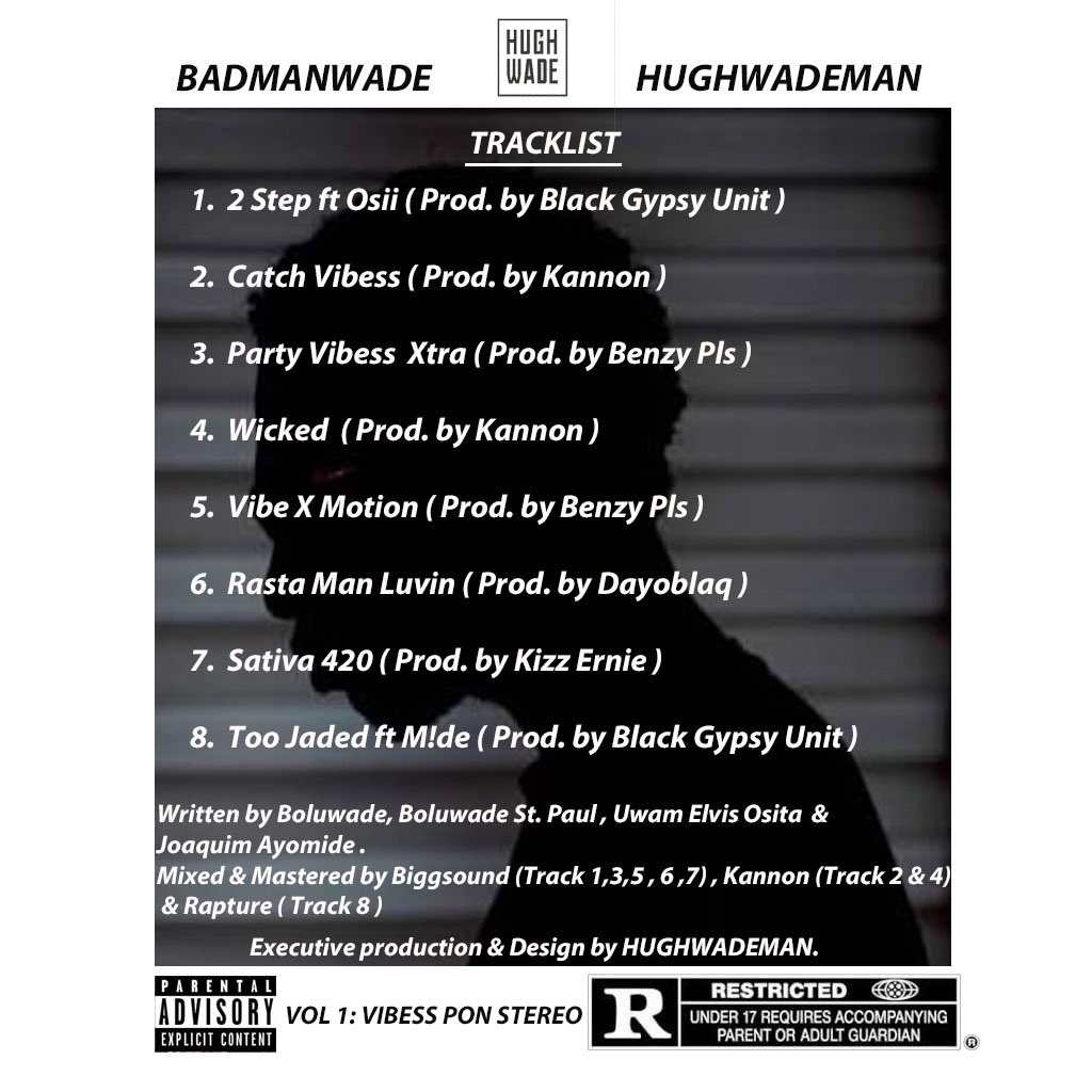 BoluWade_StPaul's tweet photo. Hey guys, Glad to announce that my debut project “ HUGHWADEMAN VOL 1: VIBESS PON STEREO “ drops on 16/02/2021. If you’ve enjoyed listening or been a fan at any point in time, this would be a great opportunity to support my music all the way, Jah bless y’all for your support, 1❤️. https://t.co/9S0TKcES0G