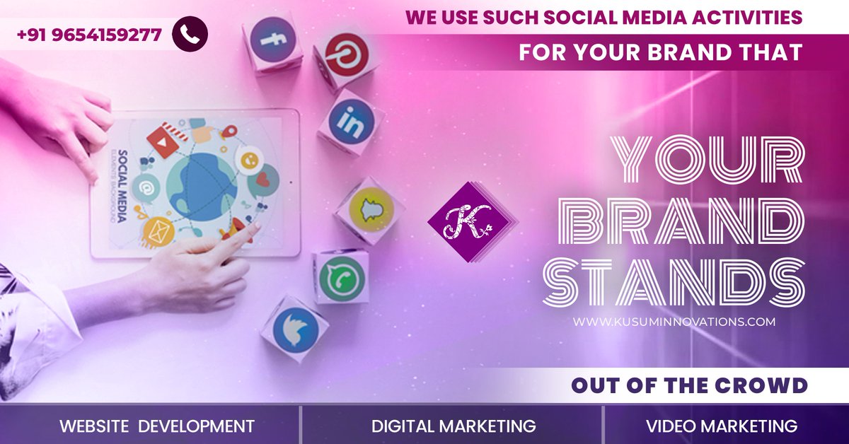 KusumInnovations (@kusuminnovation) on Twitter photo Social media #marketing services that makes your brand stands out of crowd.
Connect for free consultation on +91-9654159277 or email us on business@kusuminnovations.com
#kusuminnovations #designing #advertising #connectnow #wednesdaythought #startup #india #wedomorewednesdays Social media #marketing services that makes your brand stands out of crowd.
Connect for free consultation on +91-9654159277 or email us on business@kusuminnovations.com
#kusuminnovations #designing #advertising #connectnow #wednesdaythought #startup #india #wedomorewednesdays