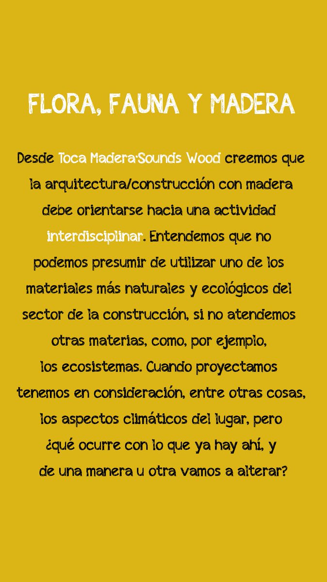 I_TocaMadera's tweet photo. 📣📣FLORA, FAUNA Y MADERA.

Por una arquitectura/construcción en madera interdisciplinar. Hemos preparado en colaboración con @ecourbeasoc, un artículo sobre un proyecto de madera en un entorno con un gran valor medioambiental.

https://t.co/ISTBAYsaxM

@Media_Madera
@FSC_Spain https://t.co/UAwEOdqifu