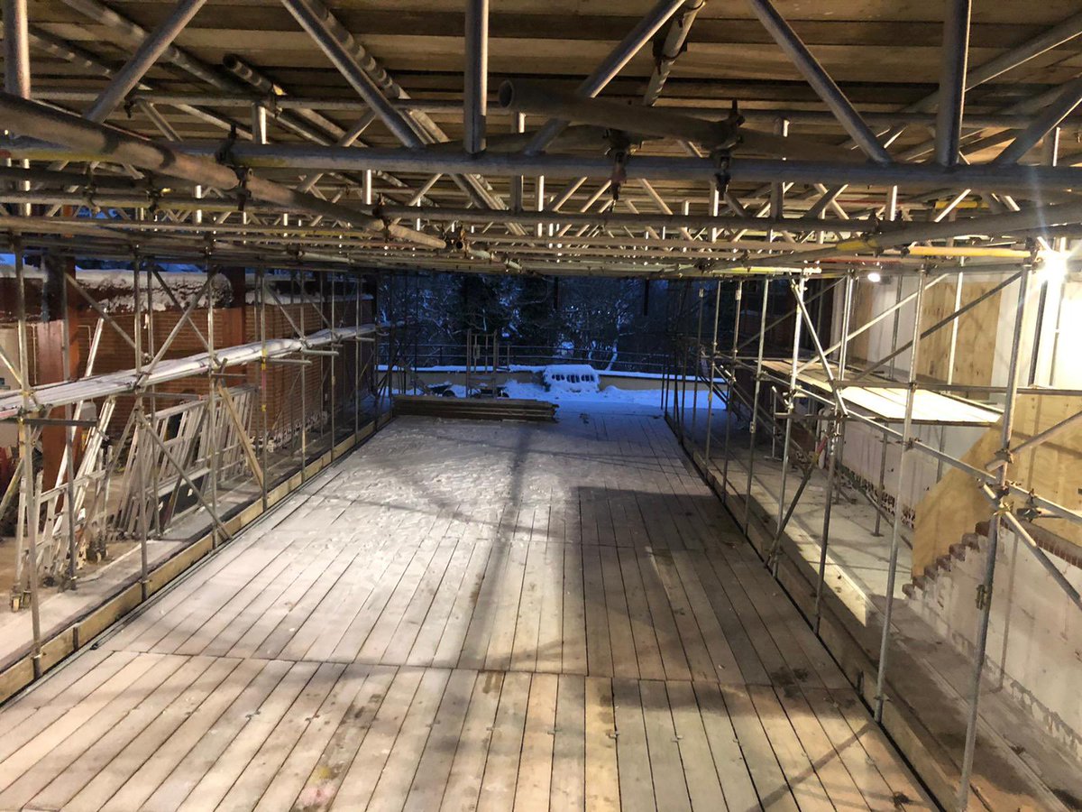 Works are progressing well with the removal of the swimming pool building at Cromer Country Club <a href="/diamondresorts/">Diamond</a> it’s a bit cool for an open air pool though #building #construction #joinery