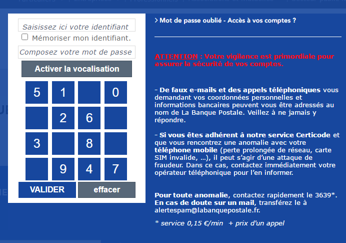 FrPhishing's tweet photo. Nouveau phishing @LaBanquePostale encore actif
► labanquepostalecerticode[.]com
► labanquepostalecerticoede[.]com https://t.co/rlyr5CDfU4