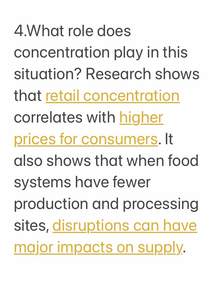 1. Negative effect of Corporate Consolidation in nations food system. #FarmersProtest