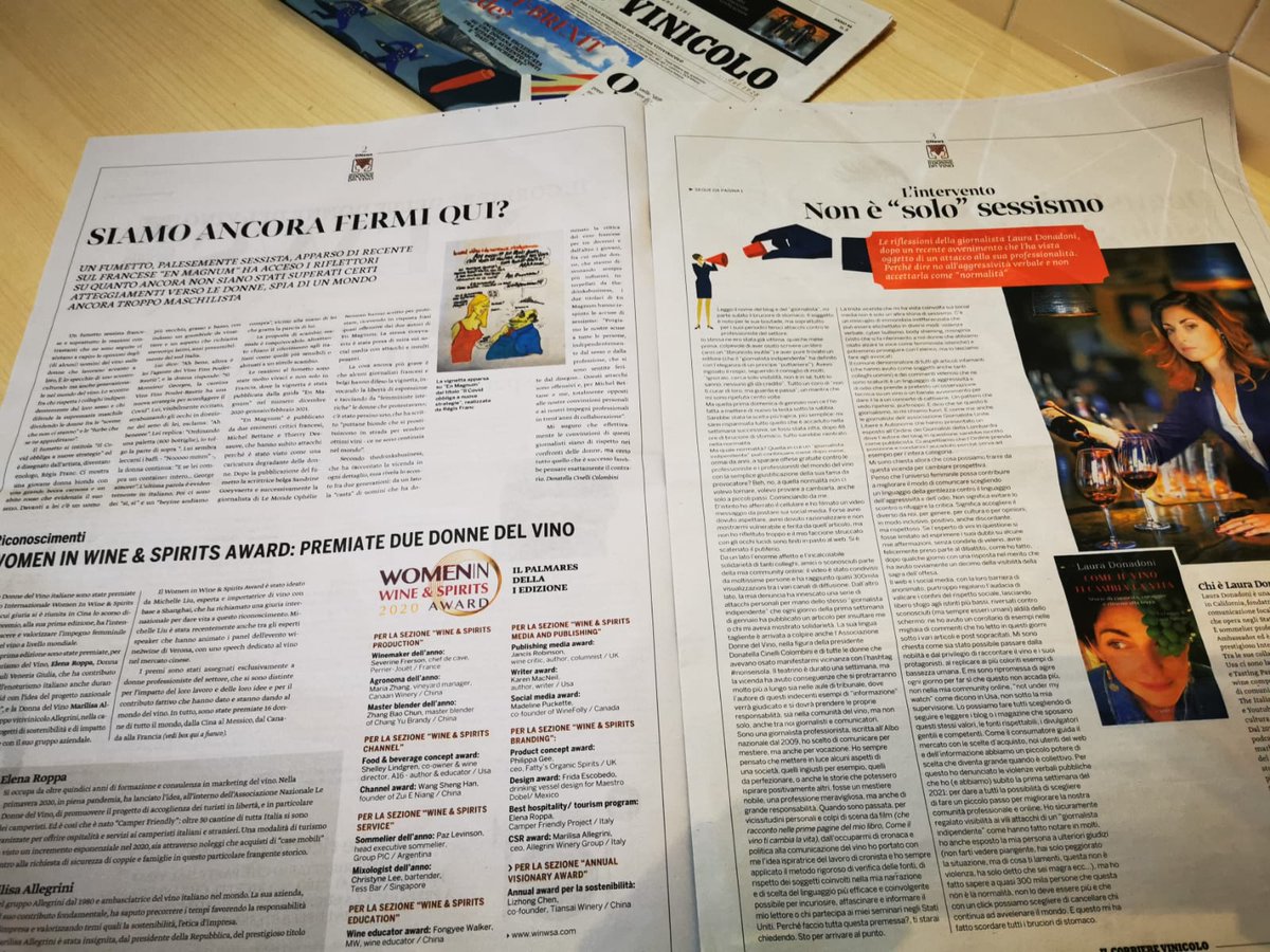 donnedelvino's tweet photo. Il nuovo numero di D-News is out! Su @IlVinicolo, notizie, interviste, curiosità dal mondo del vino. Interviene Laura Donadoni #TheItalianWineGirl sulla questione gender gap e sessismo. Raccontiamo le #RicettedelVino che trovate su https://t.co/VQfi6Y3YuF. E tanto altro ancora! https://t.co/HeQDwkUF4T