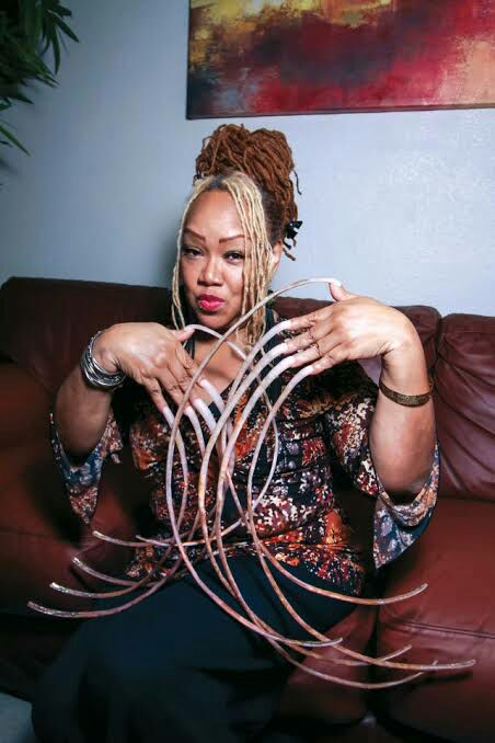 Yani williams holds the record for the longest Finger nails in the world measuring 576 cm