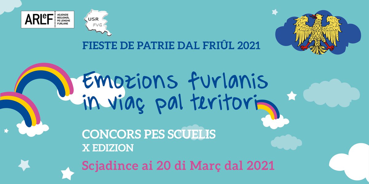 Agjenzie_Arlef's tweet photo. #ARLeF e Ufici Scolastic Regjonâl dal FVJ a bandissin la edizion X dal #concors pes #scuelis "Emozions furlanis in viaç pal teritori", te suaze de #FiestedePatriedalFriûl par valorizâ e promovi il patrimoni e la identitât de nestre regjon.
Info su: https://t.co/kiWKxqo1rA https://t.co/TWEYY1bP6N