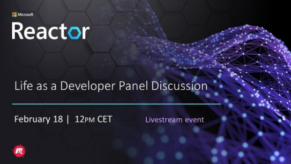 MSFTReactor's tweet photo. Join us and @demando_se in this live virtual event as we explore what it means to have a long and successful and career as a developer. 

Sign up here! https://t.co/O4bVZyc4Sf https://t.co/jQ0INEEG2c