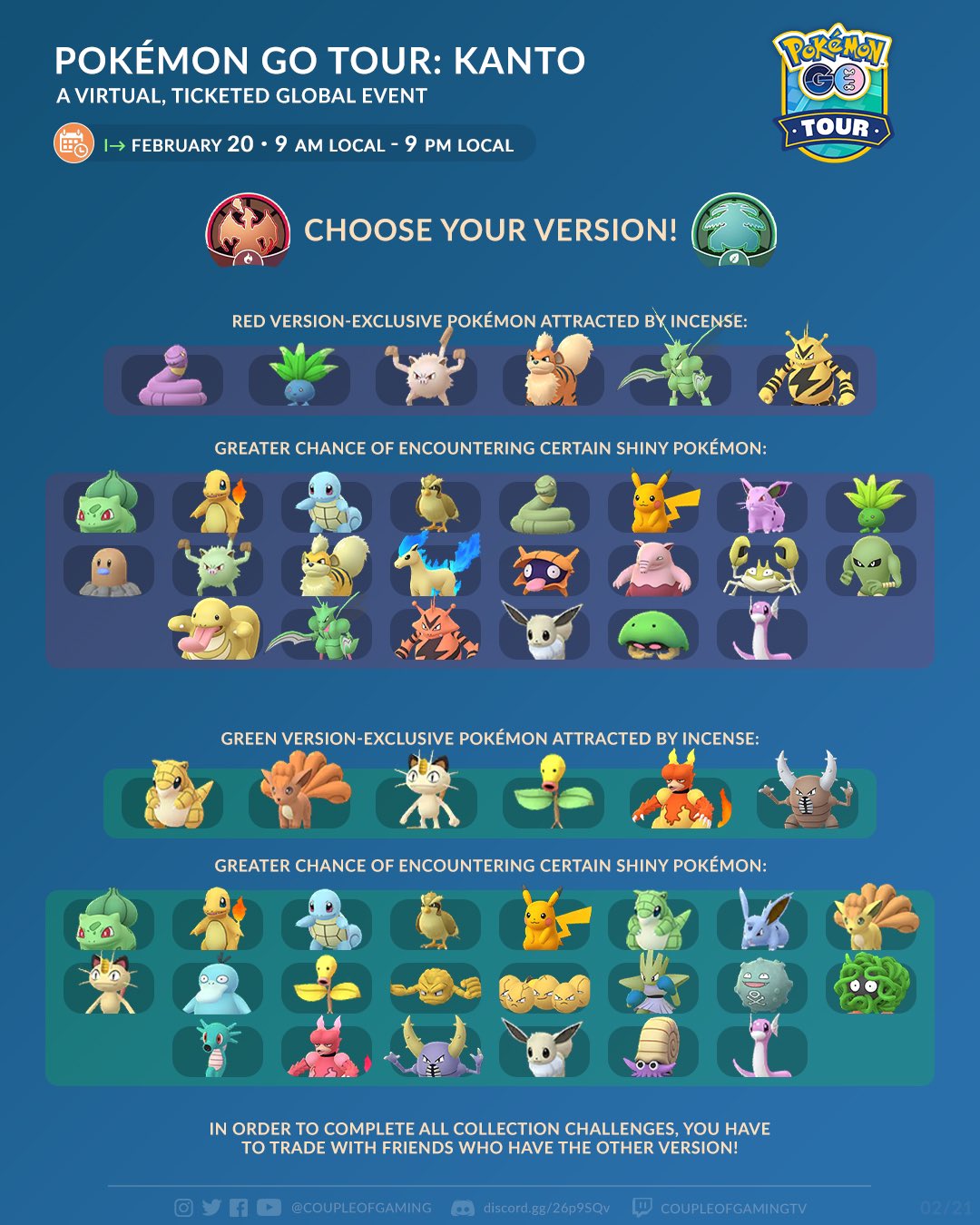 Couple Of Gaming Everything We Know So Far For The Upcoming Pokemongotour Kanto Shinymew Shinyditto Are Both Guaranteed After Finishing The 2 Special Researches As A Ticket Holder