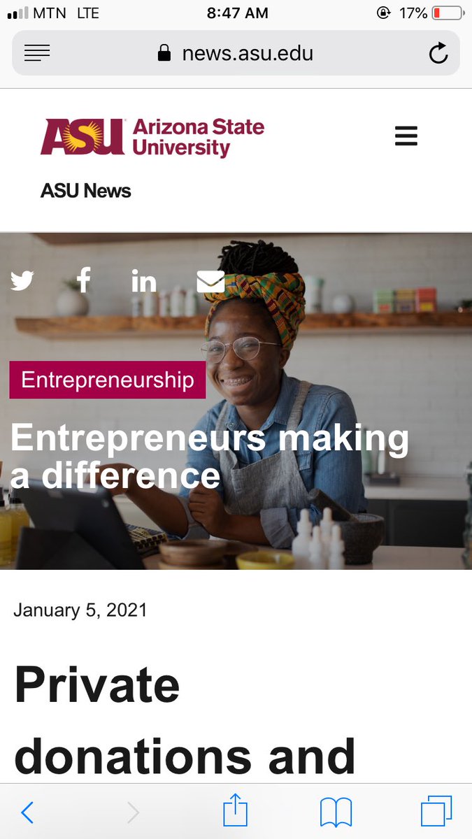 TropicalAlmond's tweet photo. Freda Sarfo, our co-founder and CEO got featured in @WPCareySchool magazine thanks  to the help of @entrepreneurasu &amp; @mastercard Thank you all for your support and we hope you still help us save the world and feed children in rural Ghana. #zerohunger #nopoverty #tropical https://t.co/hBlKuP3g0G