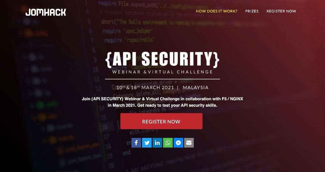 lisagoh's tweet image. #Malaysia 🇲🇾 Mark your calendar for another innovative Hackathon by #JomHack! #RealtimeAPI #Digitaltransformation  bit.ly/370tXJx