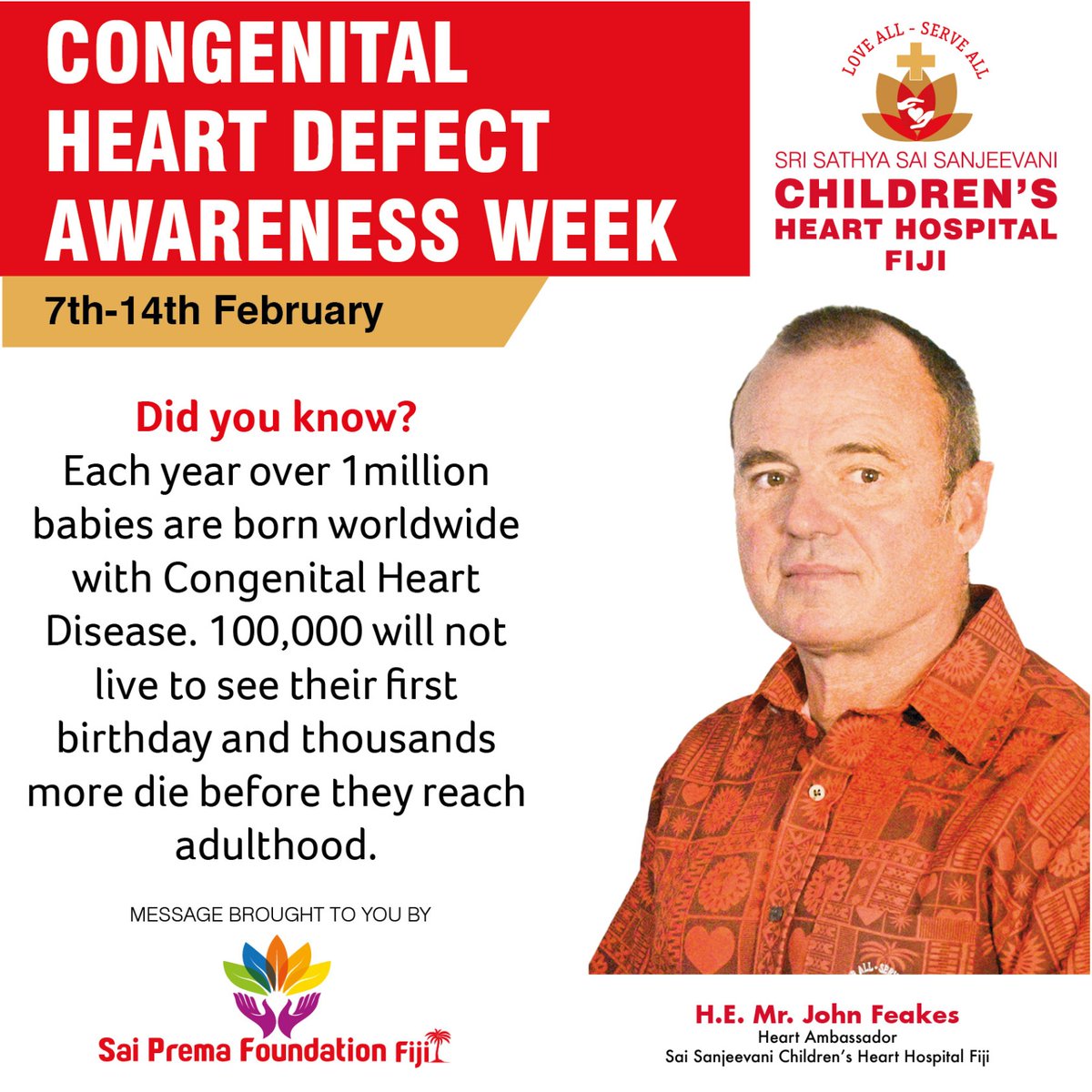 #CHDAwarenessWeek 
#CHDawareness #CHD 
#Fiji #loveallserveall
#loveinaction <a href="/AusHCFJ/">Peter Roberts</a>