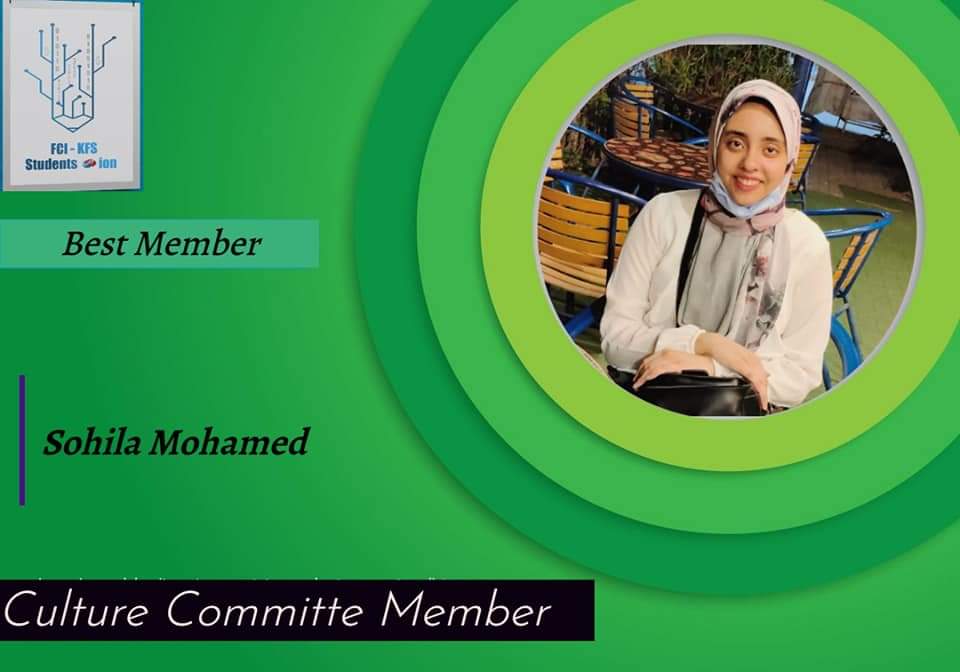 Sohila Mohamed ✨
Best member of culture committee