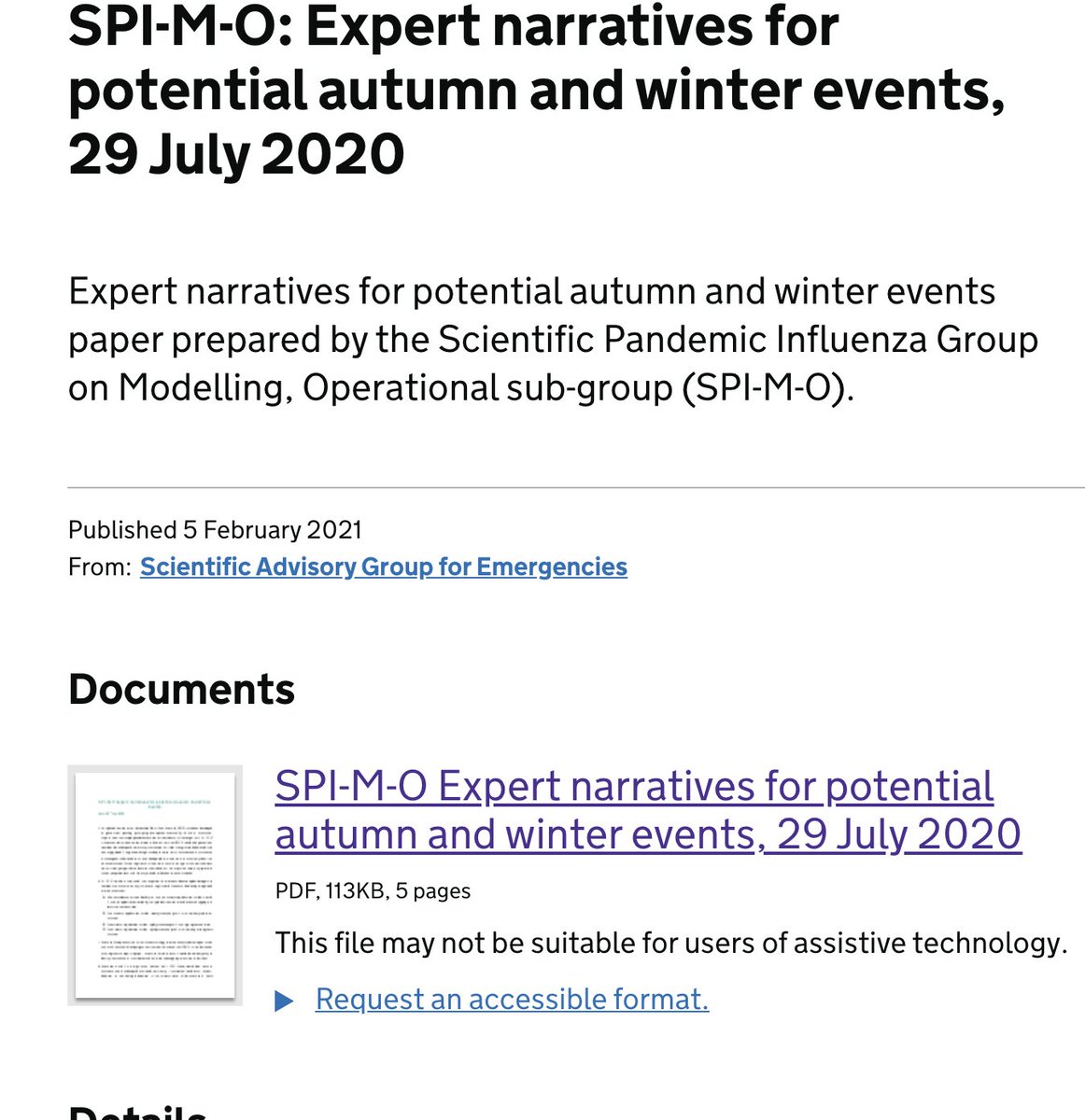 This document, & another one outlines the risk of increased transmission over winter, including a reasonable worst case scenario model carried out on the 29th July but only released on the 5th Feb. The predictions of this model have already been exceeded for hospitalisation peaks