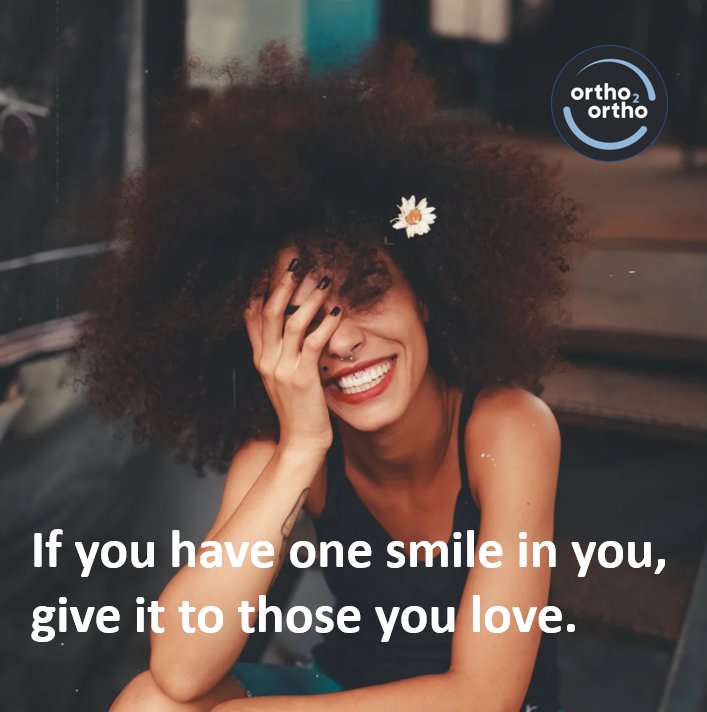 If you have only one smile in you, give it to the people you love. #orthodontist #Smile #orthodontics #ortho2ortho